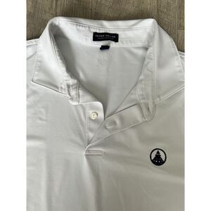 Peter Millar Polo Shirt Mens XXL White Golf Crown Crafted Logo